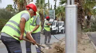 Bodrum Turgutreis Mahallesi'nde Aydınlatma Çalışmaları Devam Ediyor