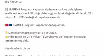 IPARD II Programı ile 14.905 Projeye 21,3 Milyar TL Hibe Desteği