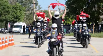 Edirne'de Motosikletli Polisler Güvenli Sürüş Eğitimi Aldı