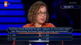 Guniess Dünya Rekorlar'ına göre 'yaşayan en uzun boylu kadın olan Safranbolulu Rumeysa Gelgi'nin boyu kaç santimetredir?