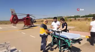 Kafasına Demir Düşen 83 Yaşındaki Hasta Ambulans Helikopterle Hastaneye Sevk Edildi