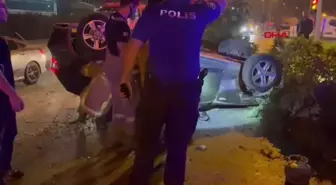 Bursa'da Otomobil Ters Döndü: 2 Yaralı