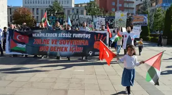 Erzurum'da Sağlık Çalışanlarından Gazze'ye Destek Yürüyüşü