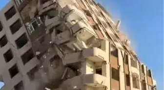 Antakya'da 8 Katlı Bina Kontrollü Olarak Yıkıldı