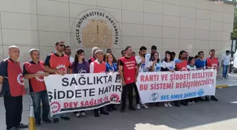 Dicle Üniversitesi Hastanesi'nde Sağlık Çalışanlarına Saldırı Protesto Edildi