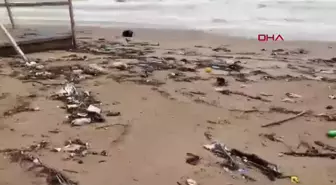 Bartın Irmağı'ndan İnkumu Plajı'na Çöp Taşınıyor