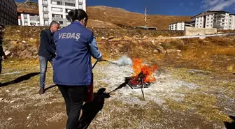 VEDAŞ Bitlis'te Yangın Tatbikatı Düzenledi