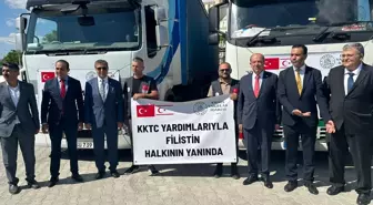 KKTC'den Gazze'ye İnsani Yardım Tırları Gönderildi