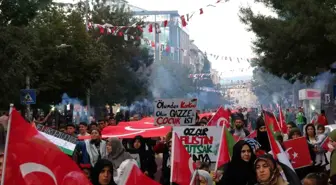 Burdur'da Gazze Protestosu: Filistin'e Destek Yürüyüşü Düzenlendi