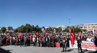 Doğu Anadolu'da İsrail'in Filistin'e Yönelik Saldırıları Protesto Edildi