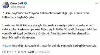 AK Parti'li Çelik: İnsanlık eninde sonunda barbarlığı yenecek