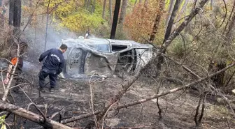 Mudurnu'da Yangın Çıkan Otomobilde İki Kişi Hayatını Kaybetti