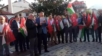 Devrek'te Filistin'e Saldırılarının Yıldönümünde Basın Açıklaması