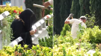 Cenaze yeniden defnedilirken Cem Garipoğlu'nun annesi oğlunun mezarı başında bekledi