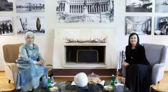 Emine Erdoğan, Arnavutluk Başbakanı Edi Rama'nın eşi Linda Rama ile görüştü