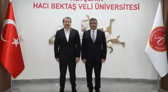 Memur-Sen Genel Başkanı Ali Yalçın, NEVÜ Rektörü ile Görüştü