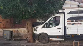 Bingöl'de freni tutmayan kamyonetin pano ve ağaca çarpması sonucu sürücü yaralandı