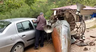 Safranbolu'da Fırtına Camii Minaresini Devrdi