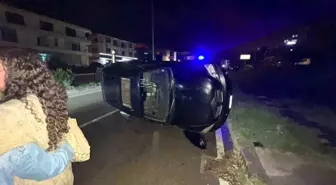 Sinop'ta Kaza: Araç Yan Yattı, Yaralı Yok