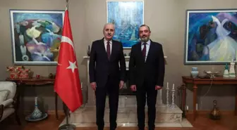 TBMM Başkanı Numan Kurtulmuş, Cenevre'de Türkiye Daimi Temsilcisi ile Görüştü