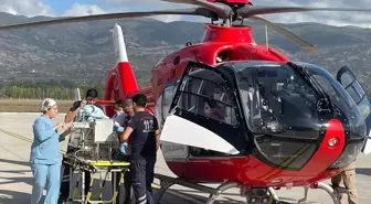 Doğuştan Kalp Hastası 22 Günlük Bebek Ambulans Helikopterle Ankara'ya Sevk Edildi