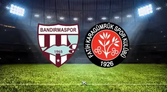 Bandırmaspor- Karagümrük maçı kaç kaç bitti? Bandırmaspor- Karagümrük maç özeti!