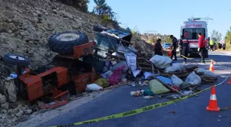 Mersin Mut'ta Traktör Devrildi: 1 Ölü, 1 Yaralı