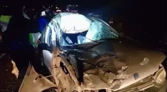 Elazığ'da otomobilin ineğe çarpması sonucu 3 kişi yaralandı