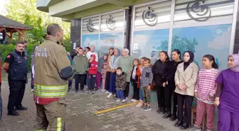 Düzce'de Özel Öğrencilere Yangın Tatbikatı