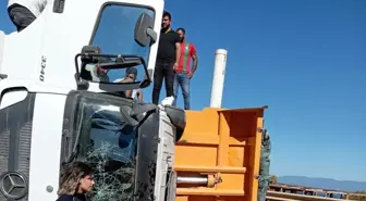 Bodrum'da Hafriyat Kamyonu Devrildi: 1 Yaralı