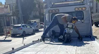 Kask Takmayan Motosiklet Sürücüsüne Cezai İşlem Uygulandı