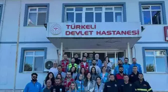 Türkeli Devlet Hastanesi'nde Yangın ve Kurtarma Tatbikatı Gerçekleştirildi