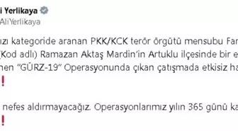 PKK/KCK Üyesi Ramazan Aktaş Mardin'de Etkisiz Hale Getirildi