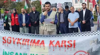 Tekirdağ'da İsrail'in Gazze'ye yönelik saldırıları protesto edildi