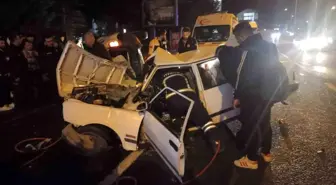 Ordu'da Trafik Kazasında Tofaş Şahin Hurdaya Döndü