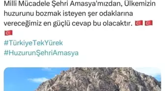 Vali Bakan'dan Amasya halkına 'bayrak asın' çağrısı: 'Şer odaklarına vereceğimiz en güçlü cevap bu olacak'