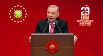 ANKARA Cumhurbaşkanı Erdoğan, Külliyesi'ndeki sergi salonunda düzenlenecek 29 Ekim Özel Programın'da konuştu