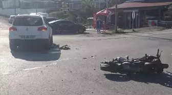 Samsun'da ciple çarpışan motosikletin sürücüsü komiser ağır yaralandı