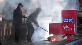 ABD'de oy sandıkları kundaklandı! Polis her yerde saldırganı arıyor