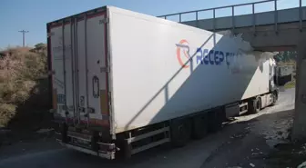 Erzincan'da Tır Köprü Altında Sıkıştı, Kurtarma Çalışmaları Başlatıldı