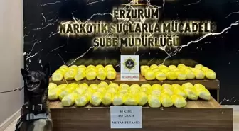 Erzurum'da 80 Kilo Sentetik Uyuşturucu Ele Geçirildi