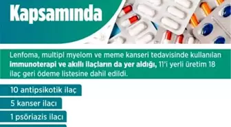 18 Yeni İlaç Sosyal Güvenlik Kurumu'nun Geri Ödeme Listesine Eklendi