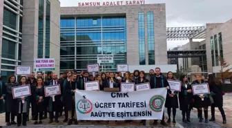 Samsun'da Avukatlar CMK Ücretlerini Yükseltmek İçin Basın Açıklaması Yaptı