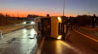 Aydın'da Ticari Araç Takla Attı, Sürücü Kurtuldu