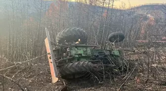 Bolu'da devrilen traktörün sürücüsü öldü