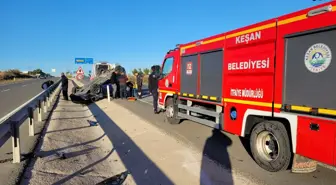 Keşan'da Trafik Kazası: Bir Yaralı