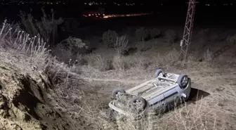 Ödemiş'te devrilen otomobilin sürücüsü yaralandı