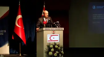 KKTC Cumhurbaşkanı Tatar, Samsun'da konferansta konuştu Açıklaması