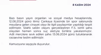 Ankara'da Spor Salonunda Cinayet: Fail Tutuklandı