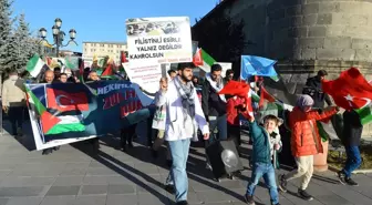 Erzurum'da Sağlık Çalışanlarından Filistin İçin Protesto